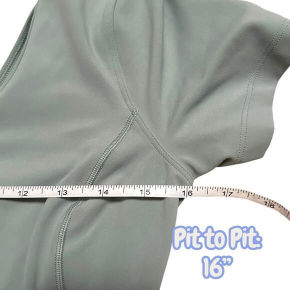 Lululemon Align Nulu Cropped Tee Silver Blue Size 8 Slim Fit - Picture 7 of 9